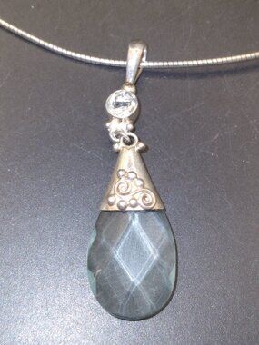 Vintage Sterling Silver 925 SAJEN Stamp Aquamarine Faceted Stones